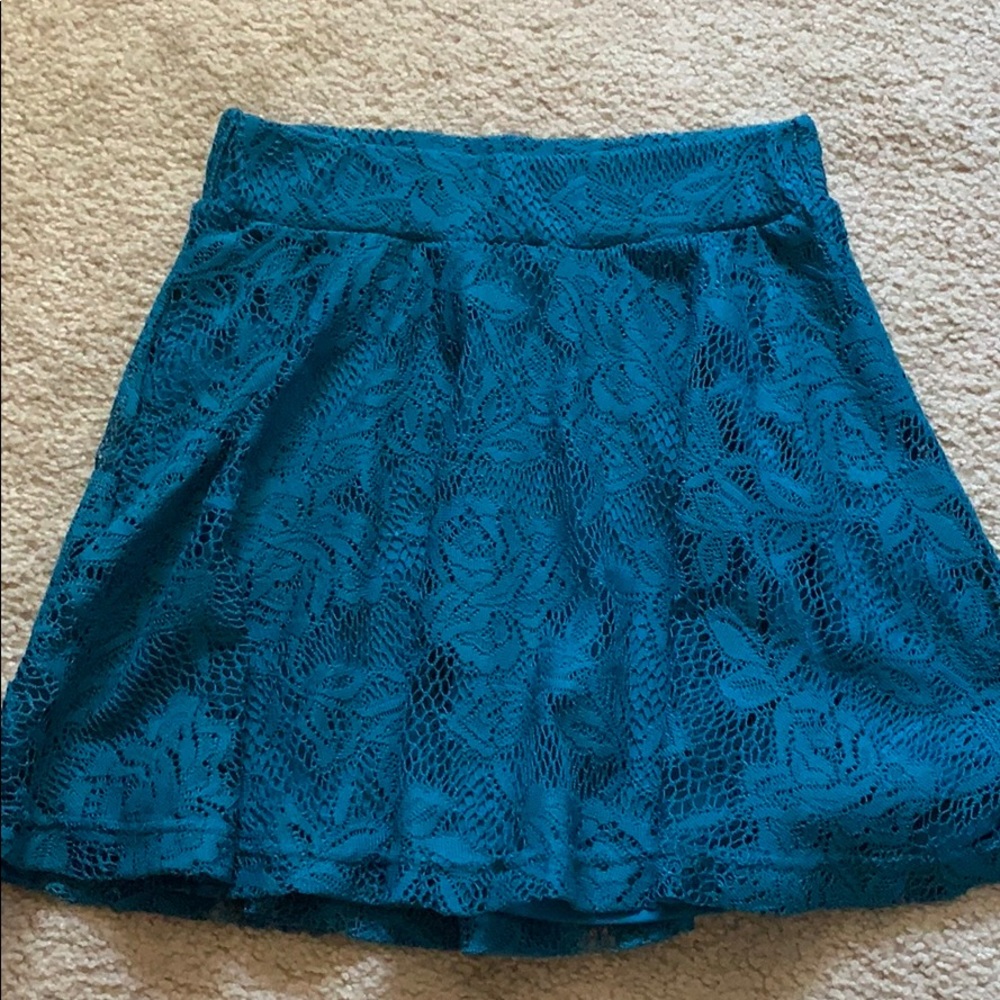 Charlotte Russe Lace Skater skirt